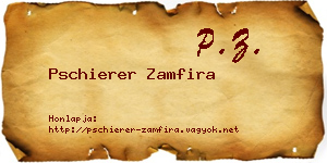 Pschierer Zamfira névjegykártya